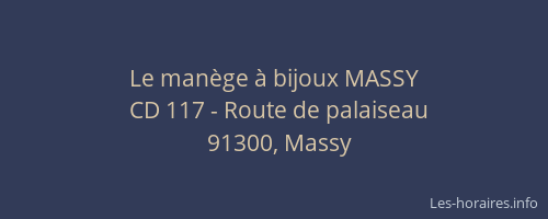 Le manège à bijoux MASSY