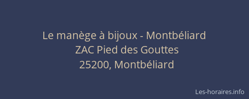 Le manège à bijoux - Montbéliard