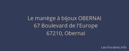 Le manège à bijoux OBERNAI