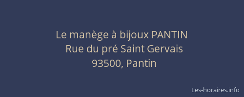 Le manège à bijoux PANTIN