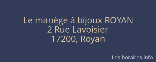 Le manège à bijoux ROYAN
