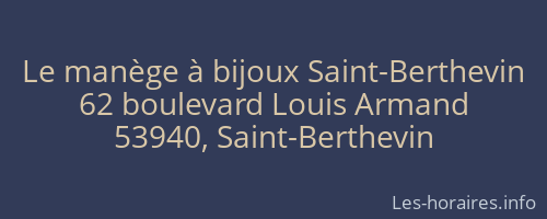 Le manège à bijoux Saint-Berthevin
