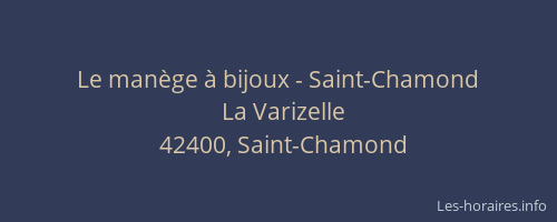 Le manège à bijoux - Saint-Chamond