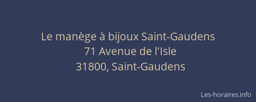 Le manège à bijoux Saint-Gaudens