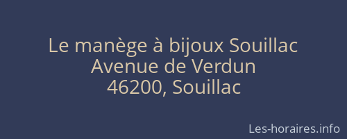 Le manège à bijoux Souillac