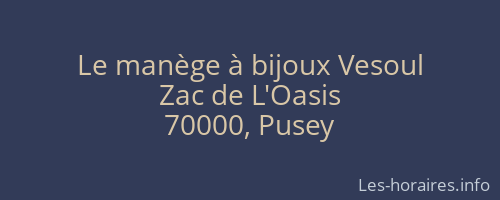 Le manège à bijoux Vesoul