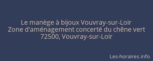 Le manège à bijoux Vouvray-sur-Loir