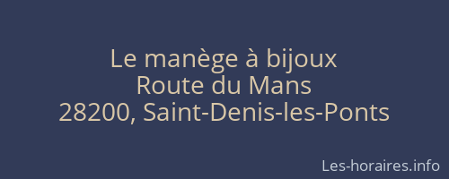 Le manège à bijoux