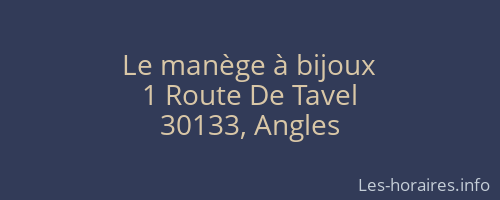 Le manège à bijoux