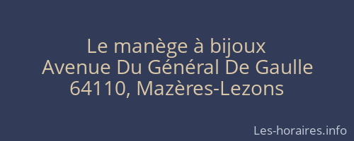 Le manège à bijoux