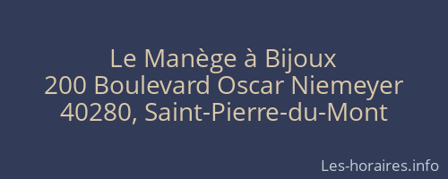 Le Manège à Bijoux