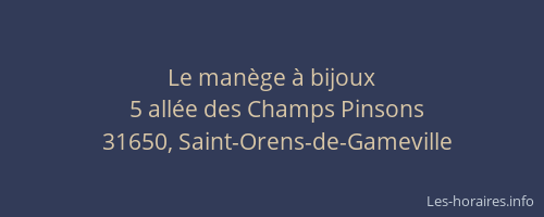 Le manège à bijoux