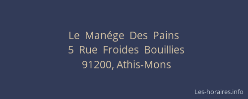 Le  Manége  Des  Pains