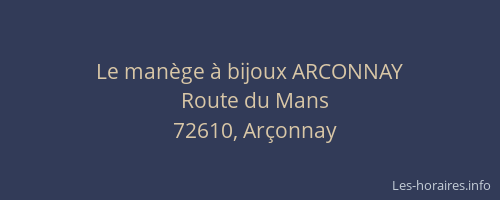 Le man&egrave;ge &agrave; bijoux ARCONNAY