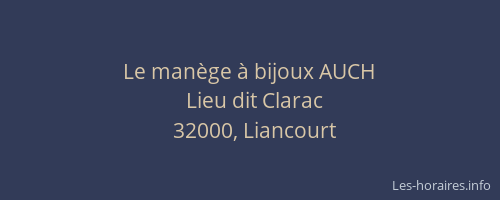 Le man&egrave;ge &agrave; bijoux AUCH