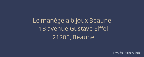 Le manège à bijoux Beaune