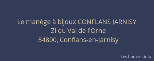 Le man&egrave;ge &agrave; bijoux CONFLANS JARNISY