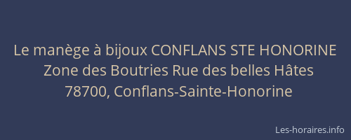 Le manège à bijoux CONFLANS STE HONORINE