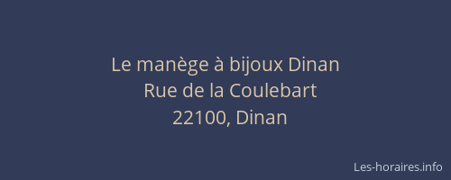 Le manège à bijoux Dinan