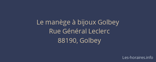 Le man&egrave;ge &agrave; bijoux Golbey