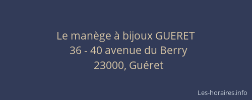 Le man&egrave;ge &agrave; bijoux GUERET