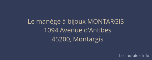 Le man&egrave;ge &agrave; bijoux MONTARGIS