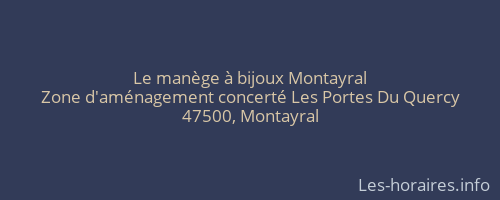 Le man&egrave;ge &agrave; bijoux Montayral