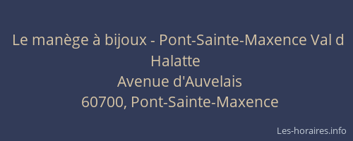 Le manège à bijoux - Pont-Sainte-Maxence Val d Halatte