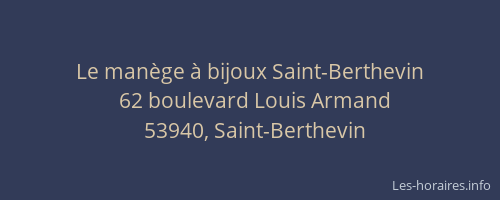 Le manège à bijoux Saint-Berthevin