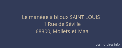 Le man&egrave;ge &agrave; bijoux SAINT LOUIS