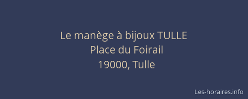 Le man&egrave;ge &agrave; bijoux TULLE
