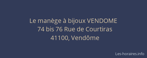 Le man&egrave;ge &agrave; bijoux VENDOME
