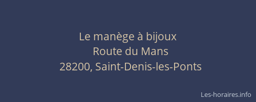 Le man&egrave;ge &agrave; bijoux