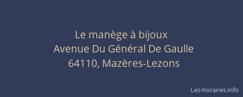 Le man&egrave;ge &agrave; bijoux