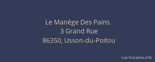Le Man&egrave;ge Des Pains