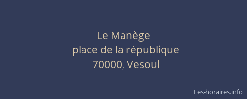 Le Man&egrave;ge