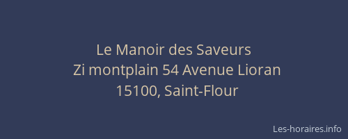 Le Manoir des Saveurs