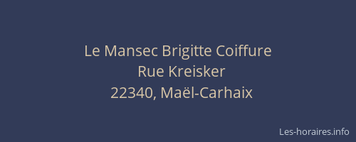 Le Mansec Brigitte Coiffure