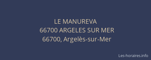 LE MANUREVA