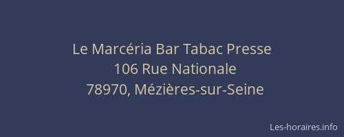 Le Marcéria Bar Tabac Presse