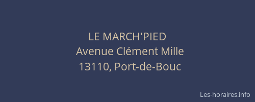 LE MARCH'PIED