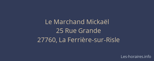 Le Marchand Micka&euml;l