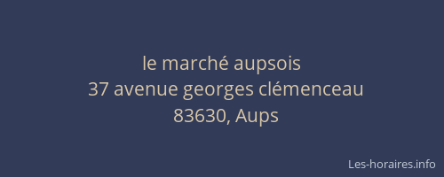le marché aupsois