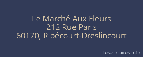 Le Marché Aux Fleurs