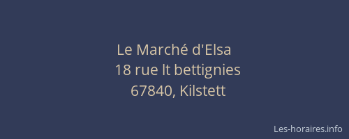 Le Marché d'Elsa