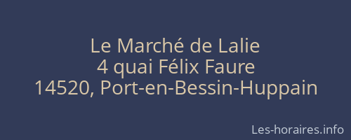 Le Marché de Lalie