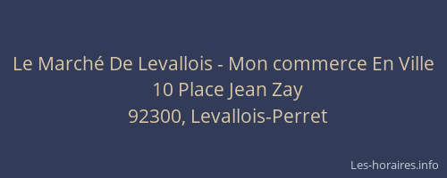Le Marché De Levallois - Mon commerce En Ville