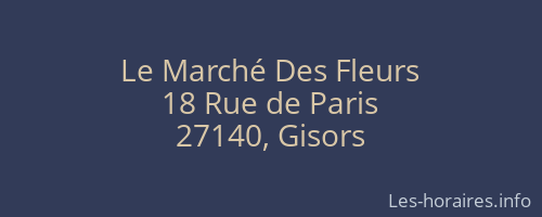 Le Marché Des Fleurs