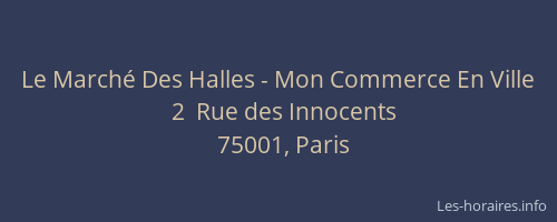 Le Marché Des Halles - Mon Commerce En Ville