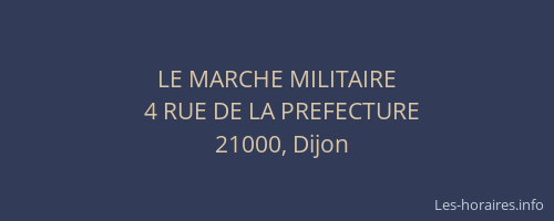 LE MARCHE MILITAIRE